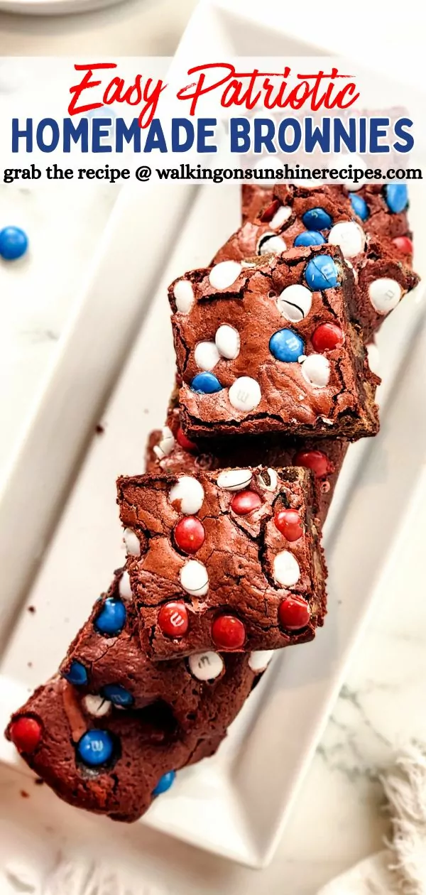 Easy Patriotic Homemade Brownies pin