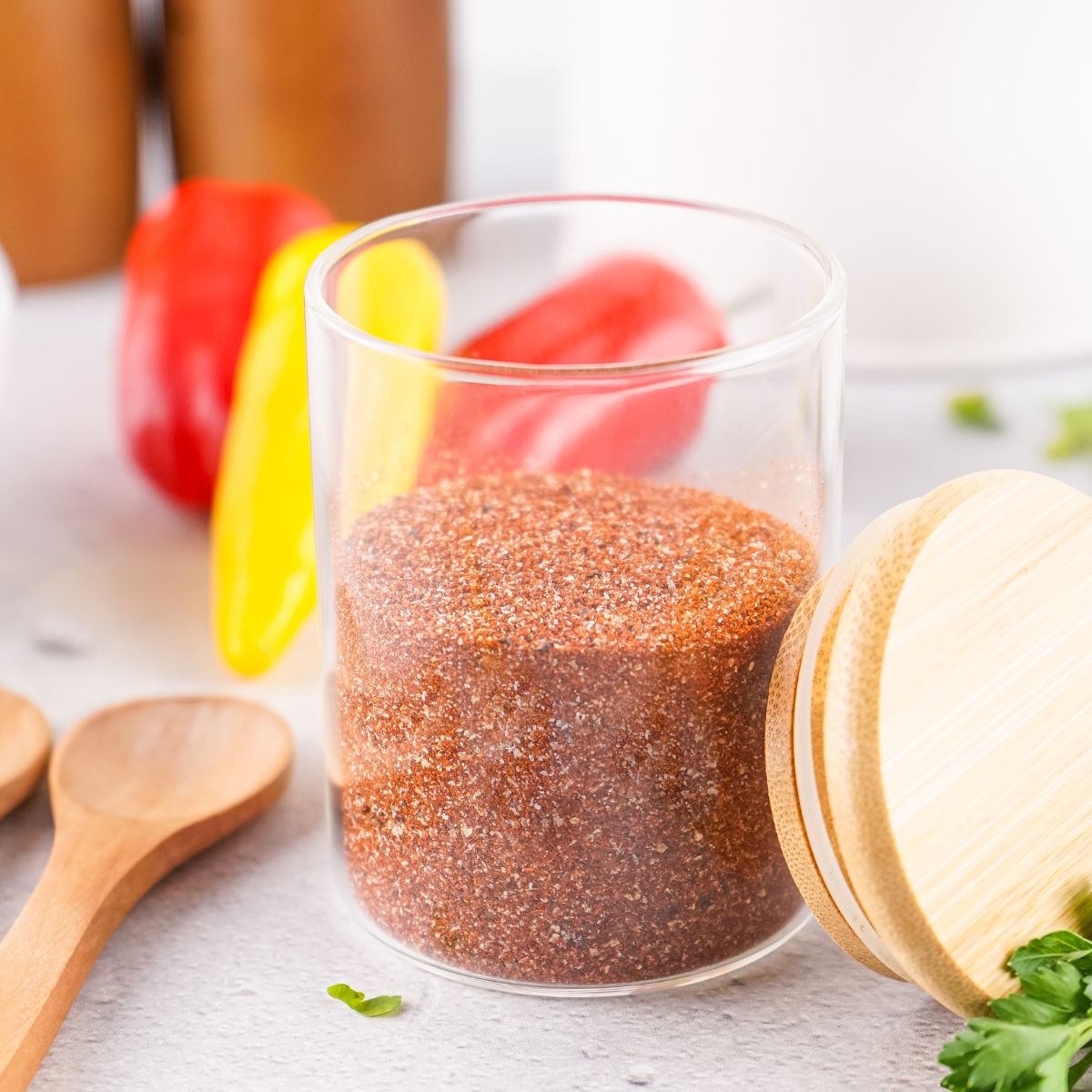 BBQ Seasoning Mix in a glass jar