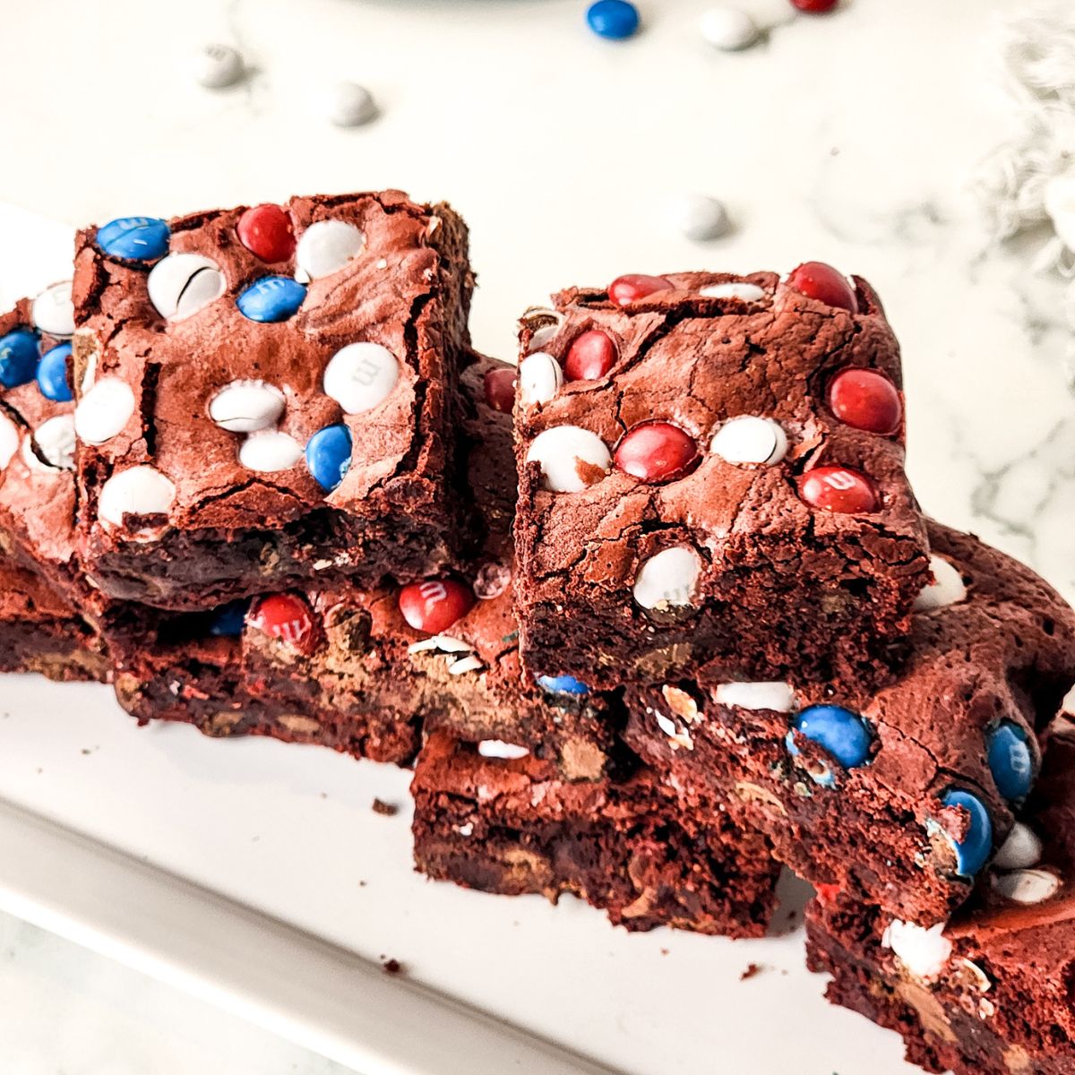 Easy Patriotic Homemade Brownies