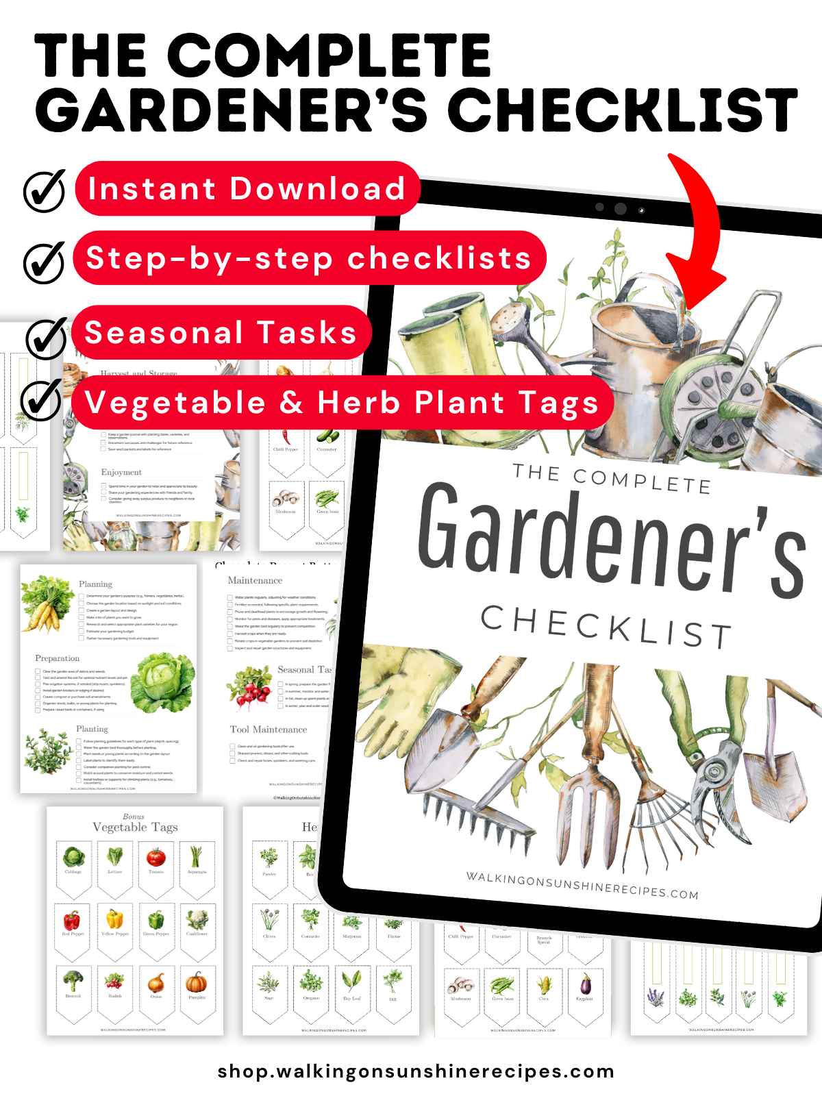 complete gardener's checklist.