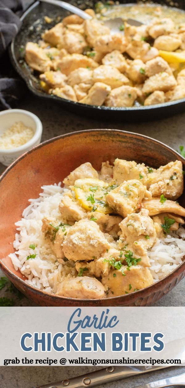 Garlic Chicken Bites Pin