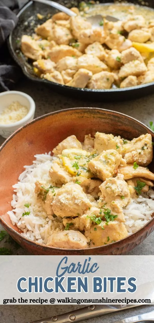 Garlic Chicken Bites Pin
