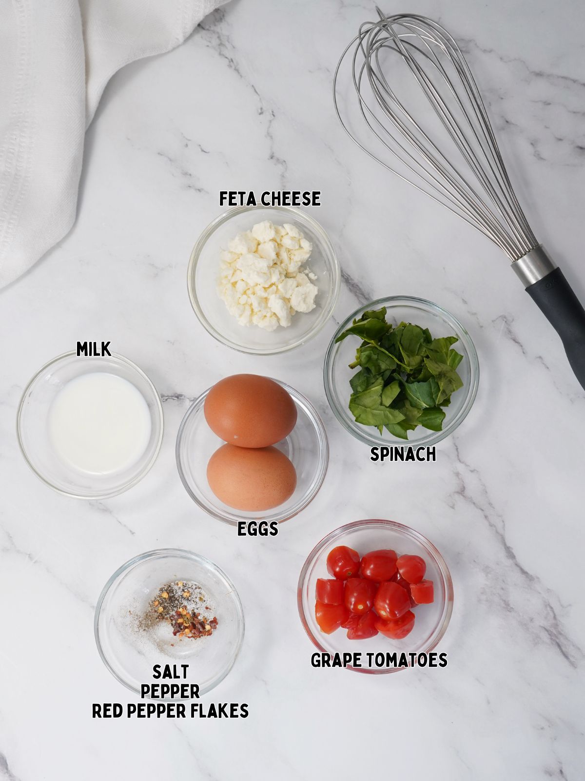 Ingredients for Mediterranean Omelette
