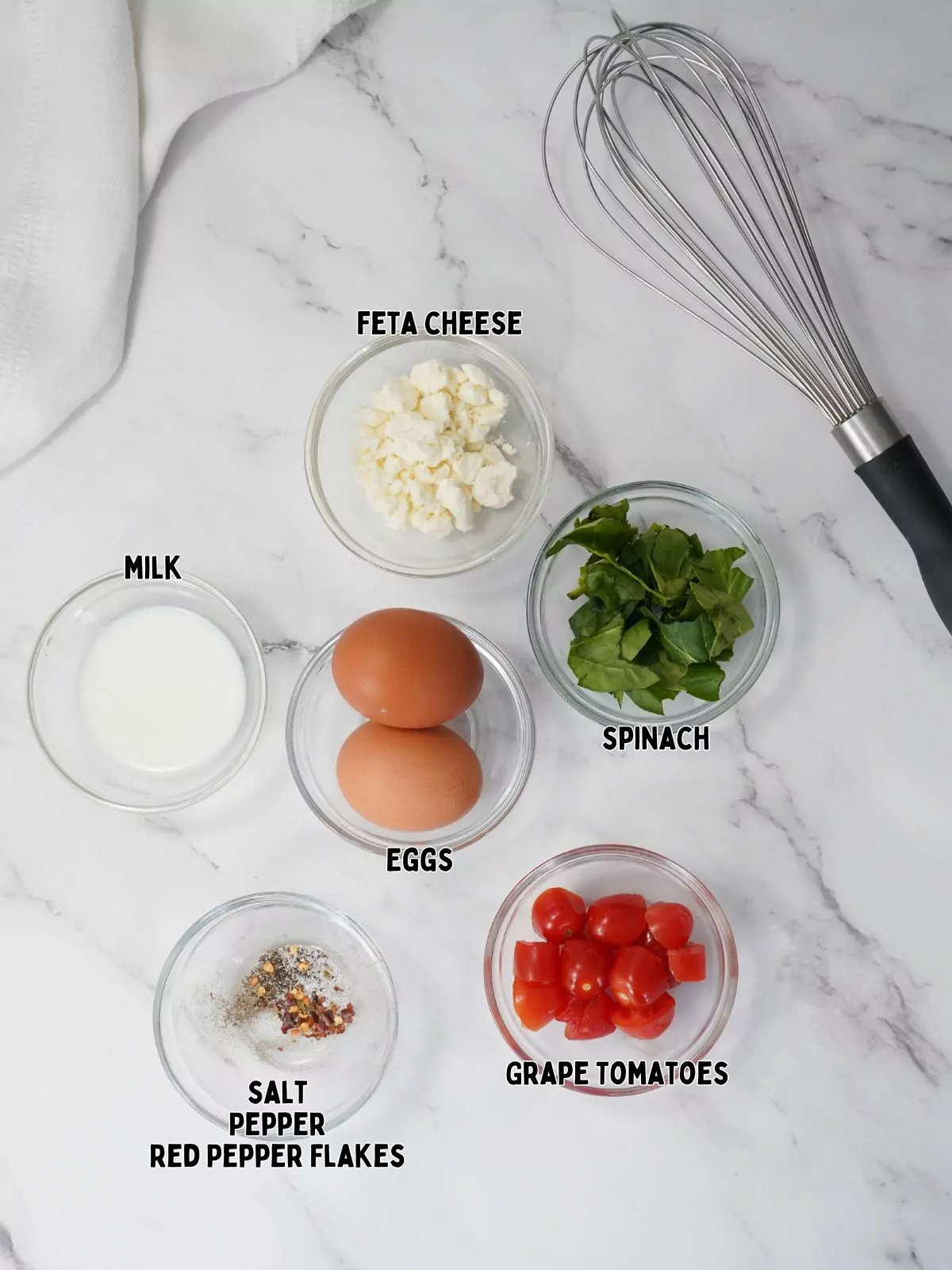 Ingredients for Mediterranean Omelette