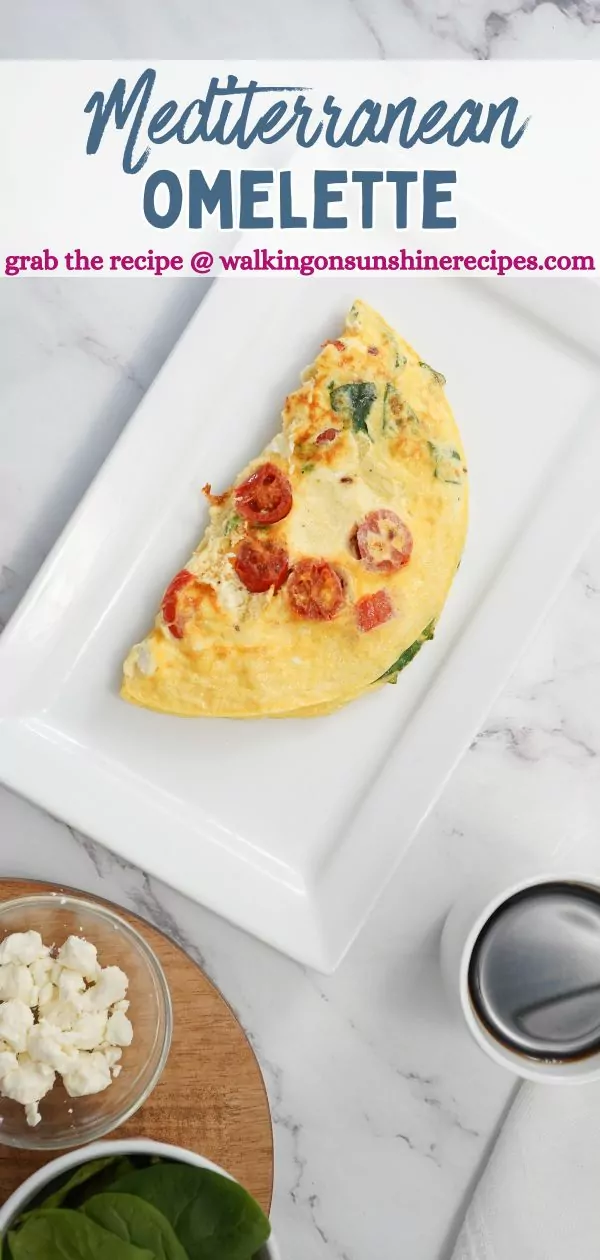 Mediterranean Omelette Recipe Pin