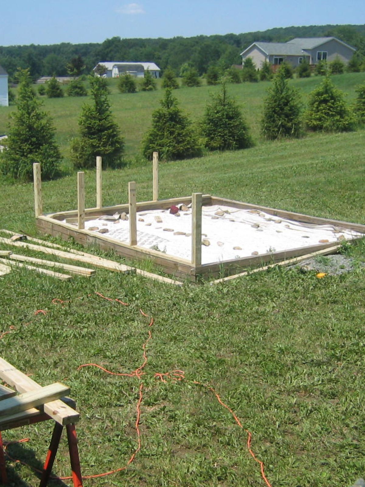 beginning stages of backyard garden.