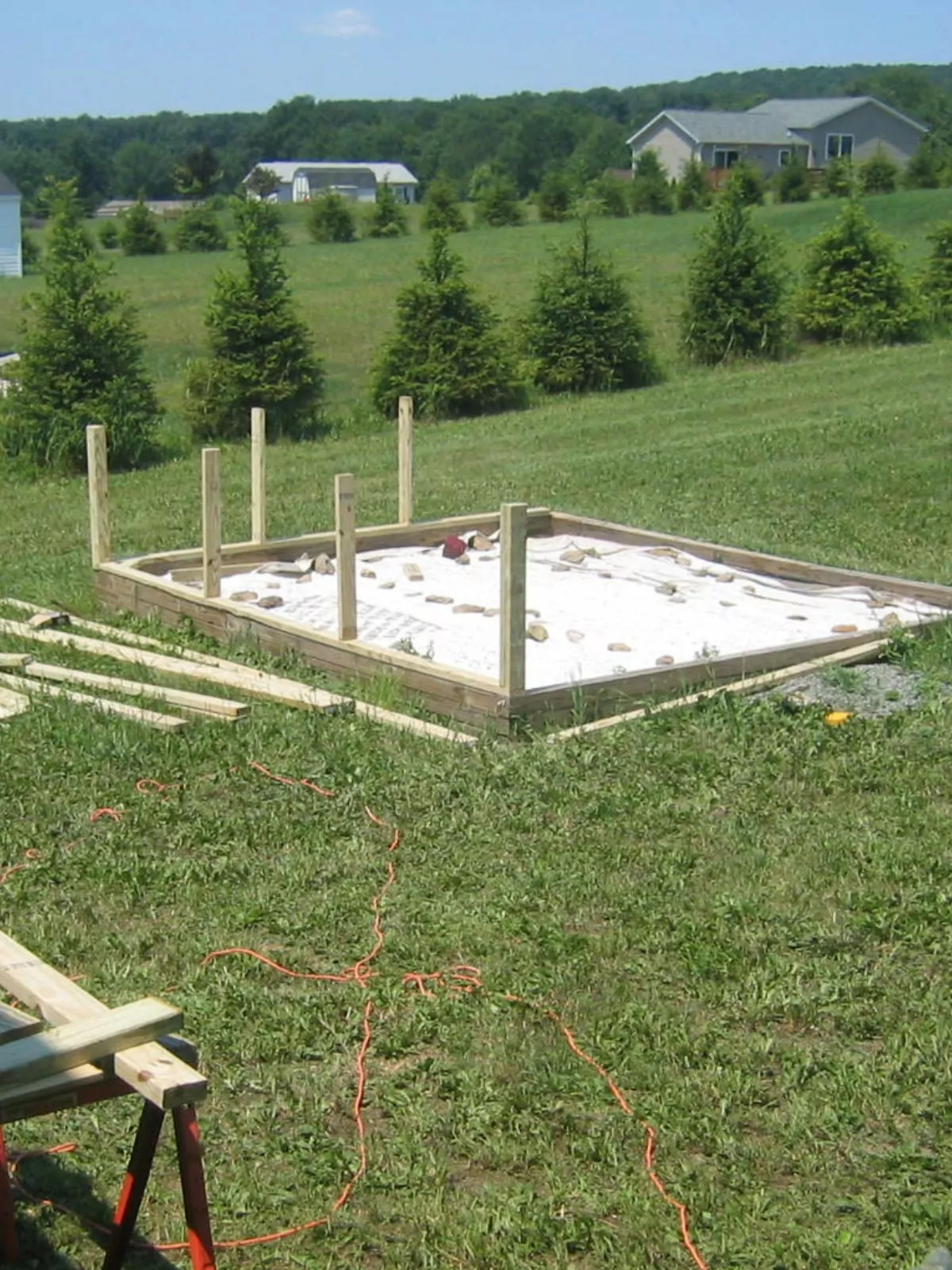 beginning stages of backyard garden.