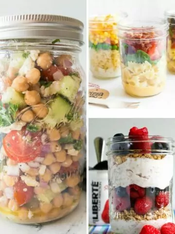 mason jar lunches for work.