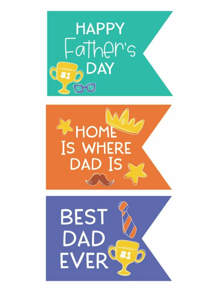printable banners best dad ever.