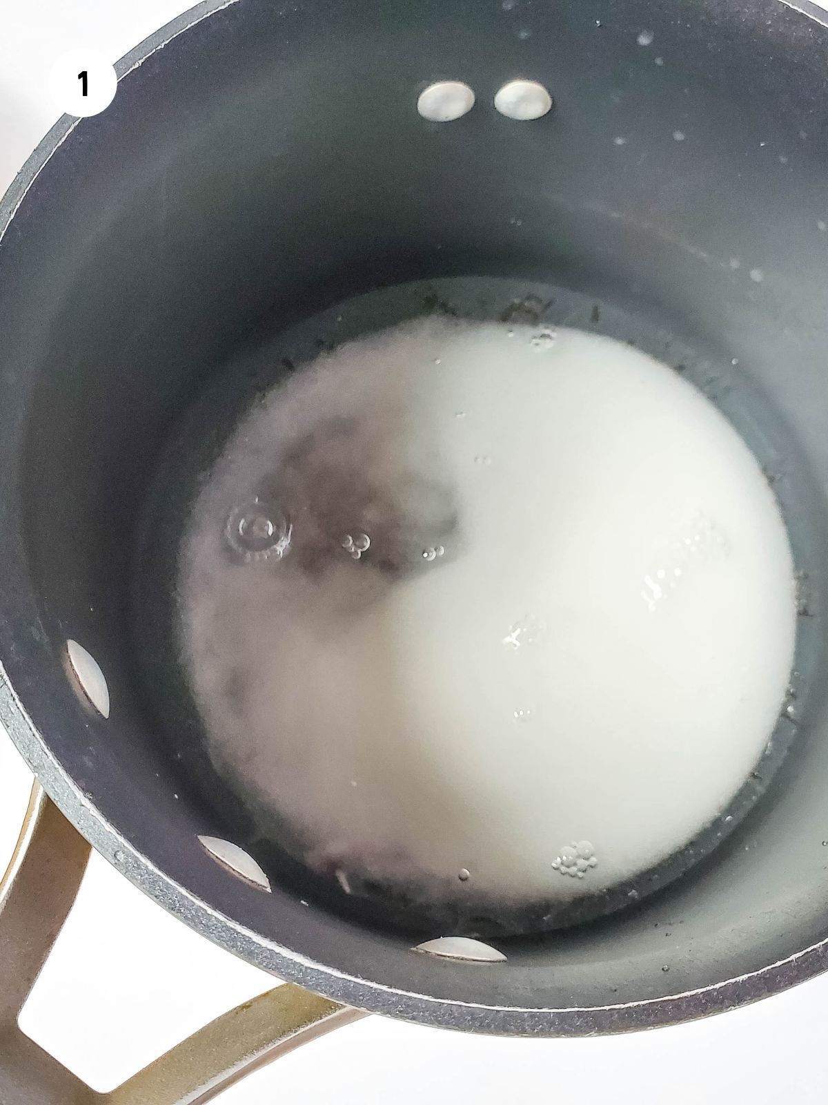 sugar water in a pot