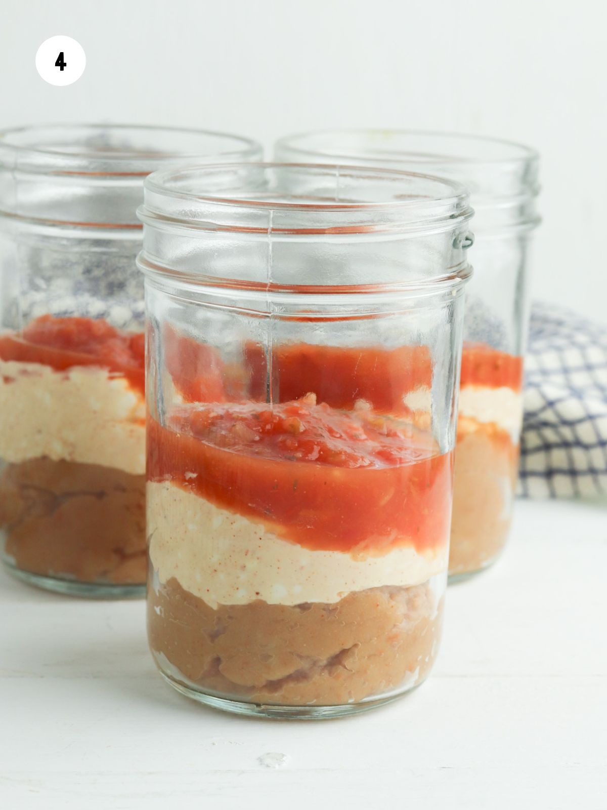 salsa layer added on top of the cream cheese mixture
