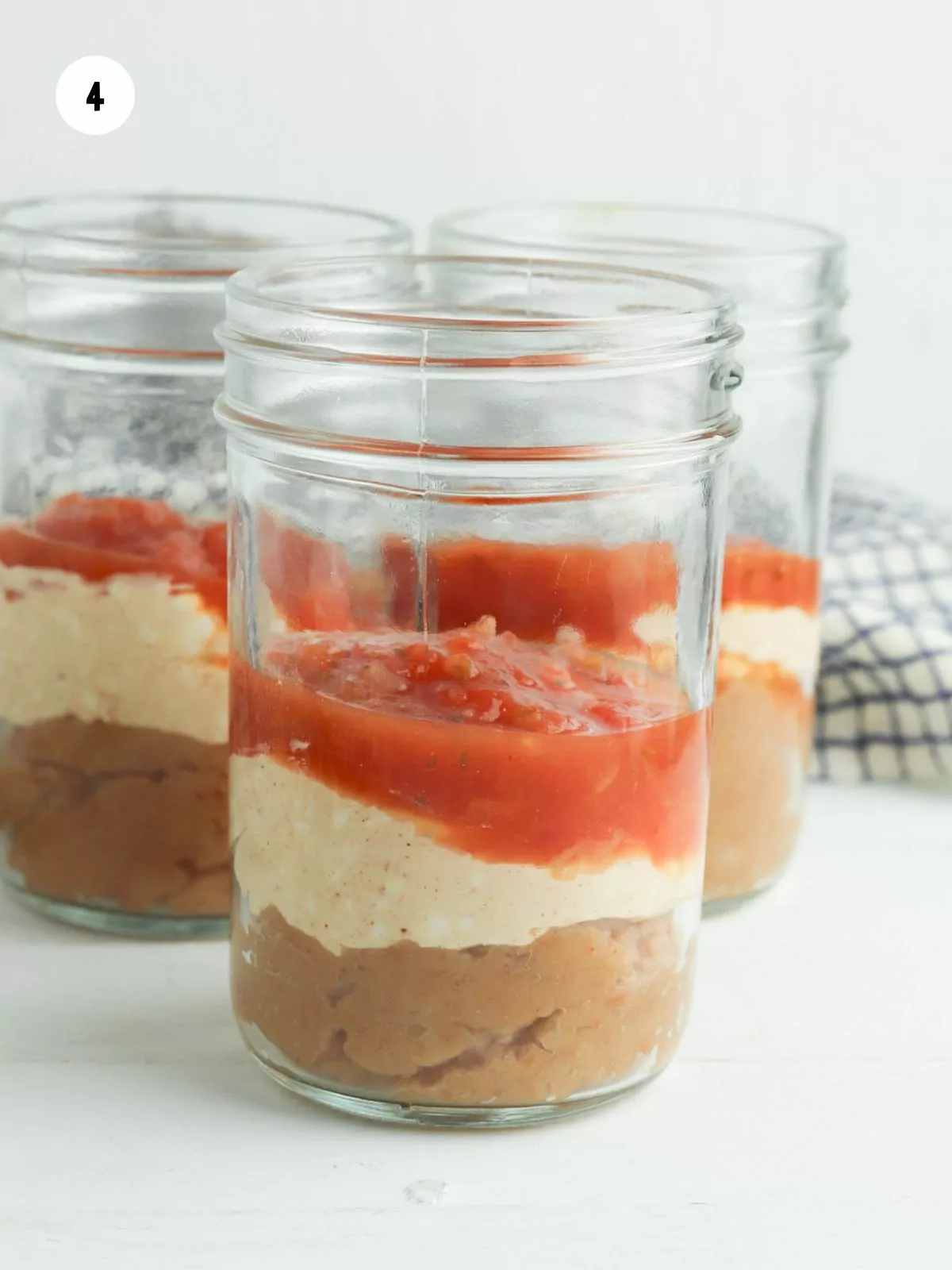 salsa layer added on top of the cream cheese mixture