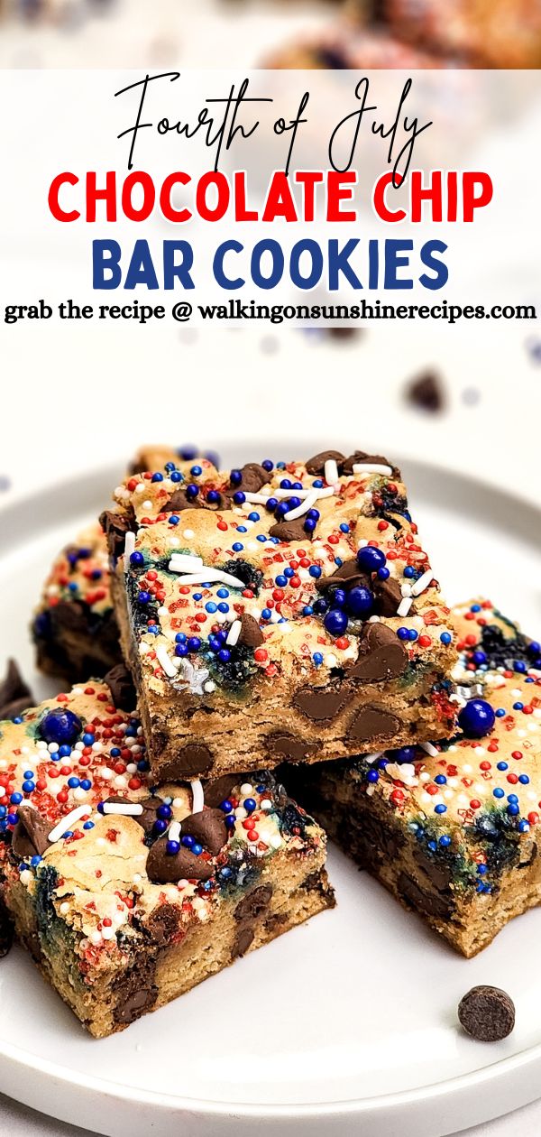 4th of July Chocolate Chip Bar Cookies Pin