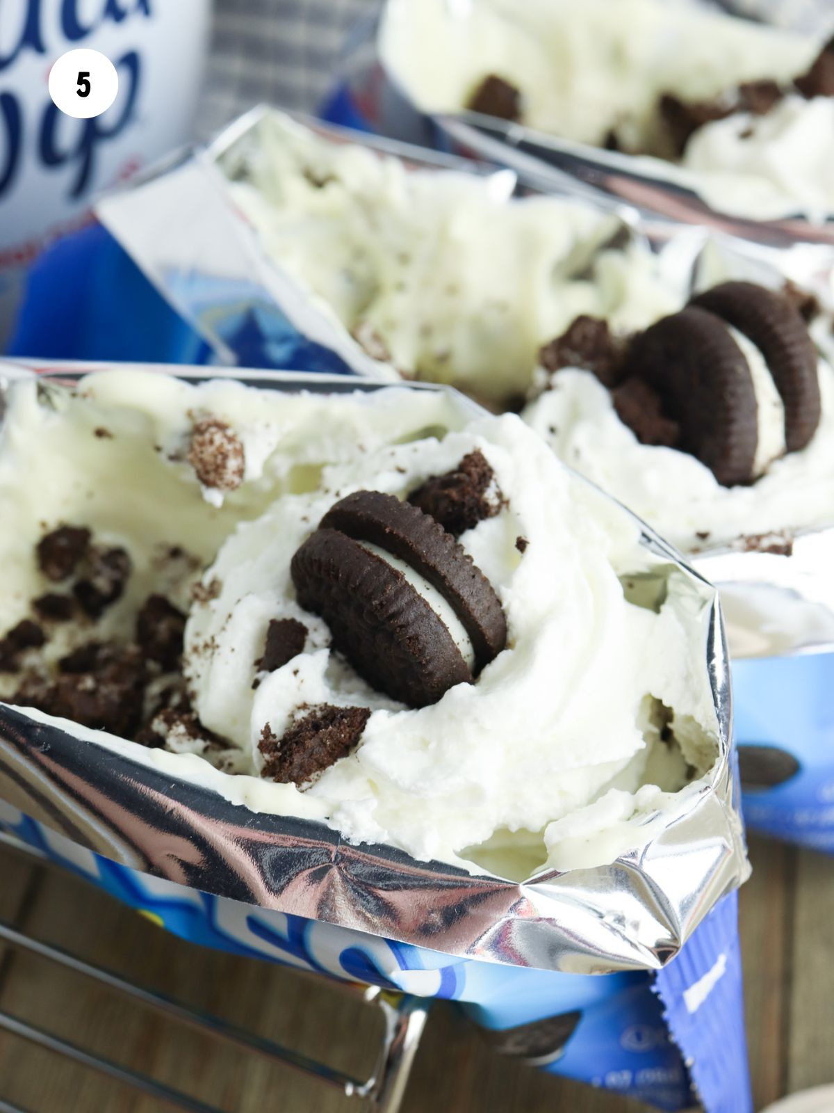 crushed and mini oreos on top