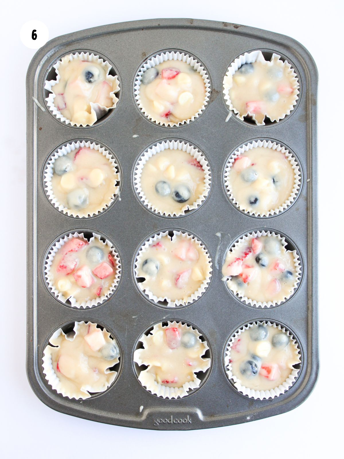 filled muffin tin