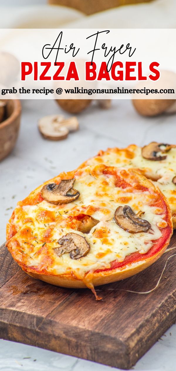 Air Fryer Pizza Bagels Pin