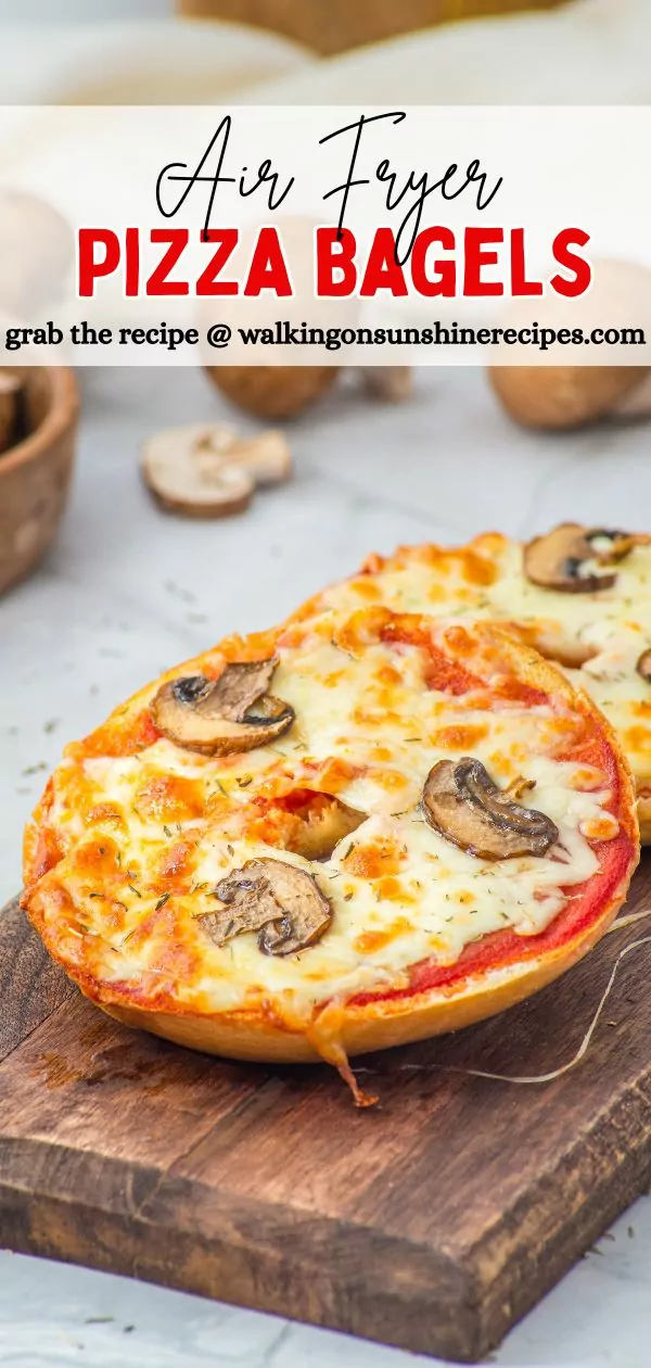 Air Fryer Pizza Bagels Pin