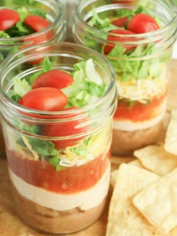 Mason Jar Taco Dip