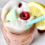Raspberry Lemon Sprite Beverage with sherbet