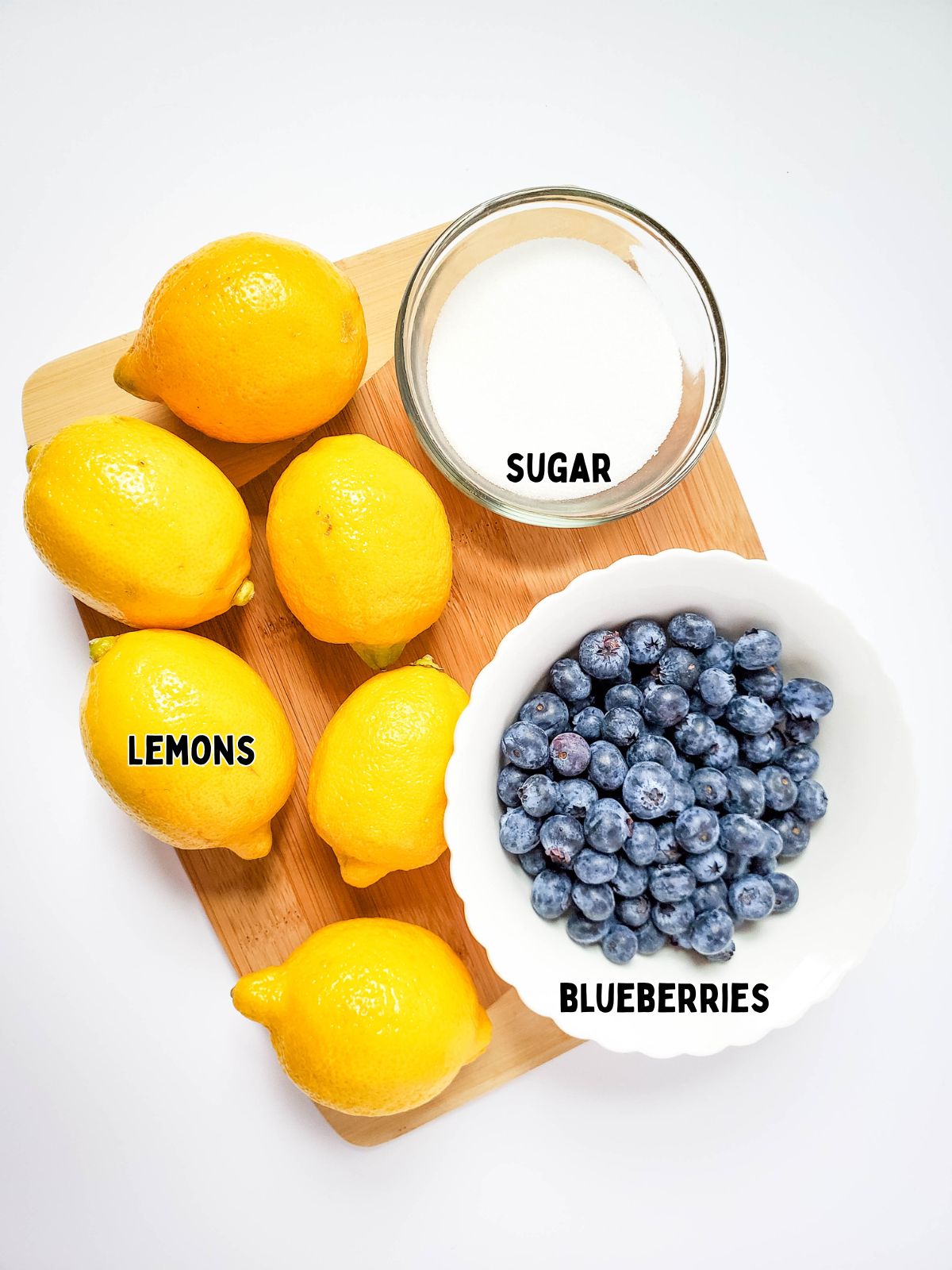 Ingredients for Blueberry Lemonade