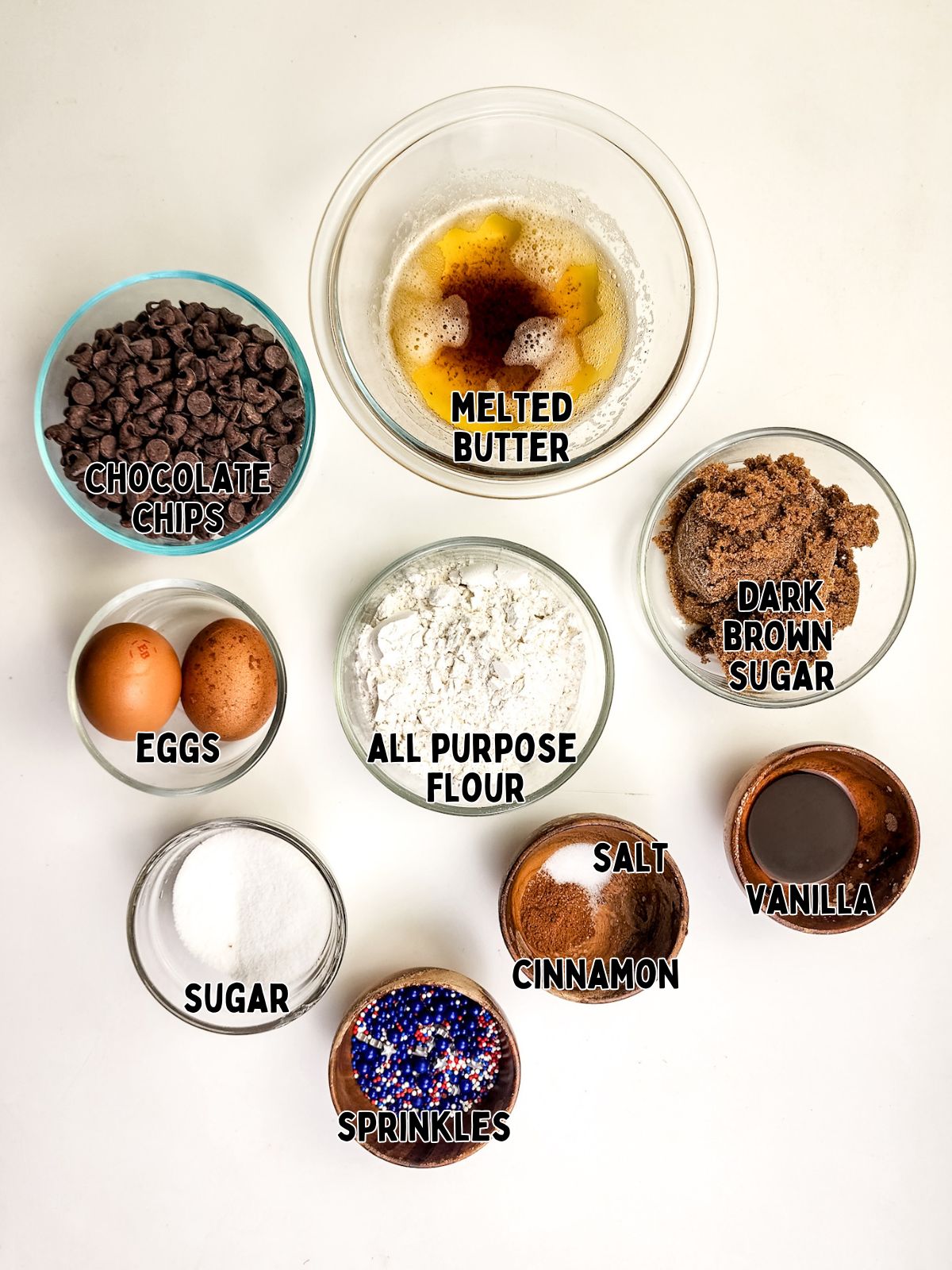 Ingredients for Chocolate Chip Bar Cookies