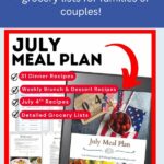 July Meal Plan Pinterest promo.