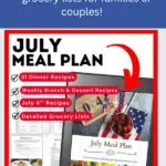 July Meal Plan Pinterest promo.
