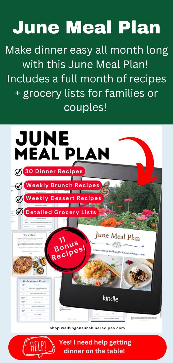11 bonus recipes June meal plan Pinterest.