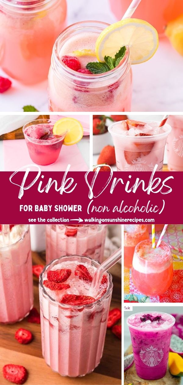 Non Alcoholic Pink Drinks for Baby Shower