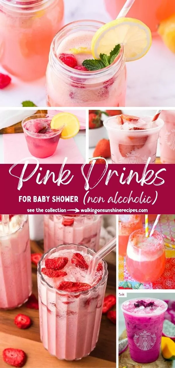 Non Alcoholic Pink Drinks for Baby Shower