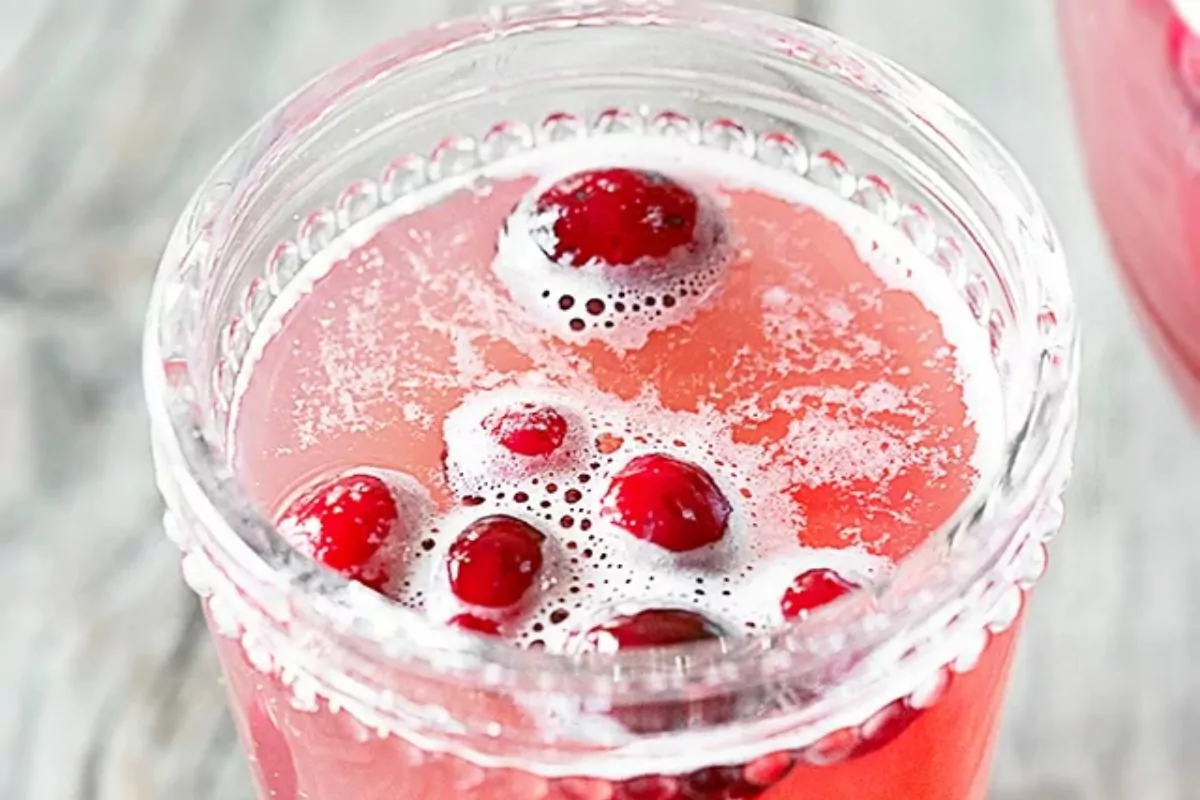 glass of Pink Lady Punch