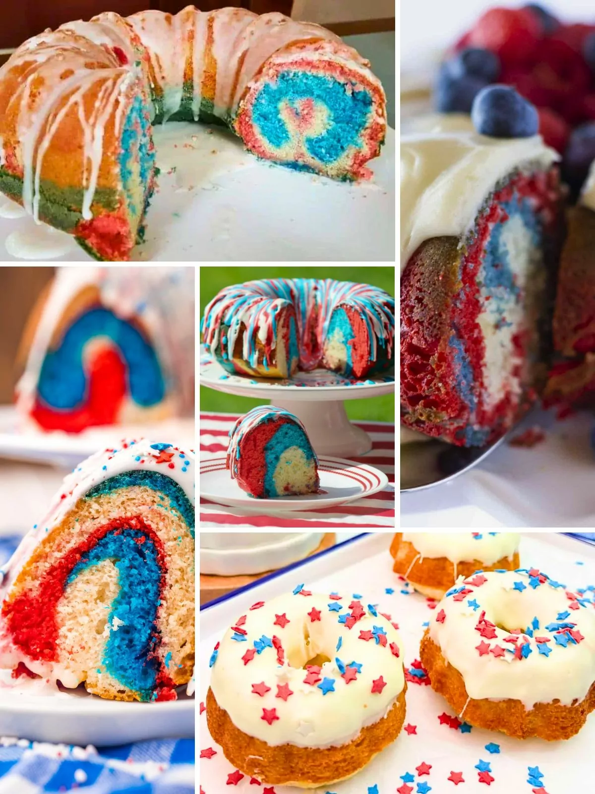 Red, White and Blue Bundt Cake Recipes