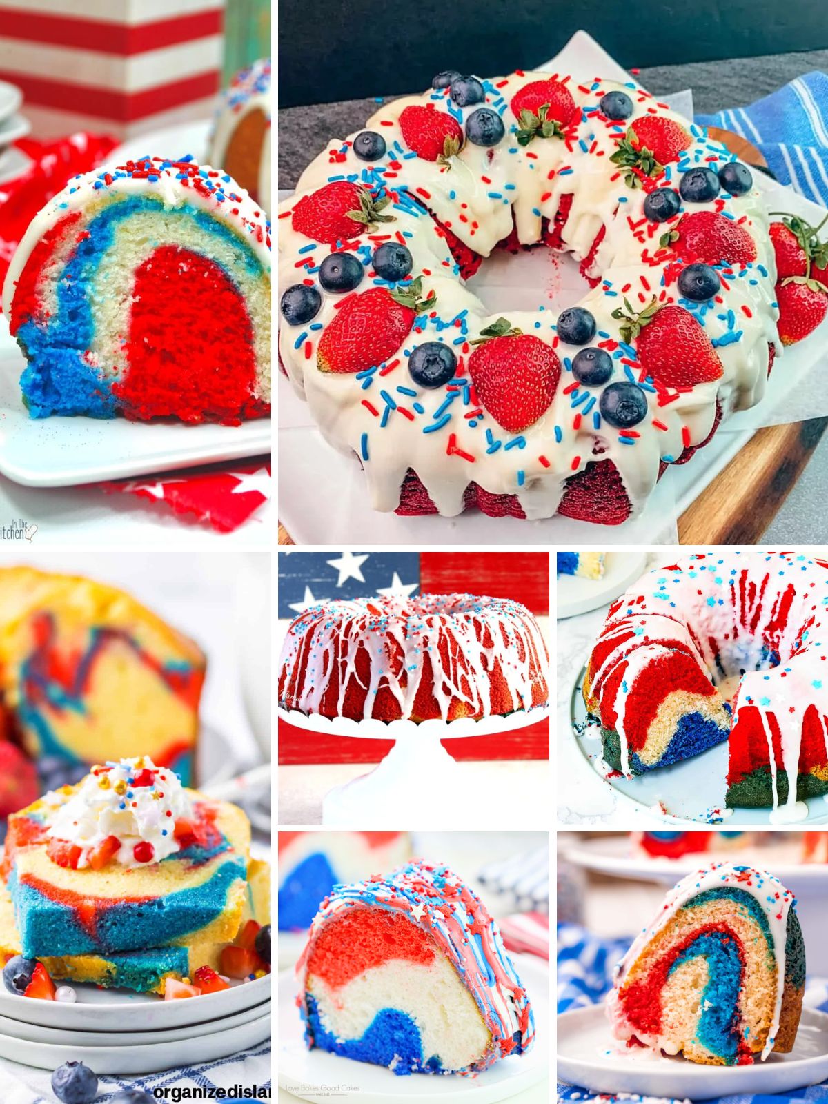 Red, White and Blue Bundt Cake Recipes