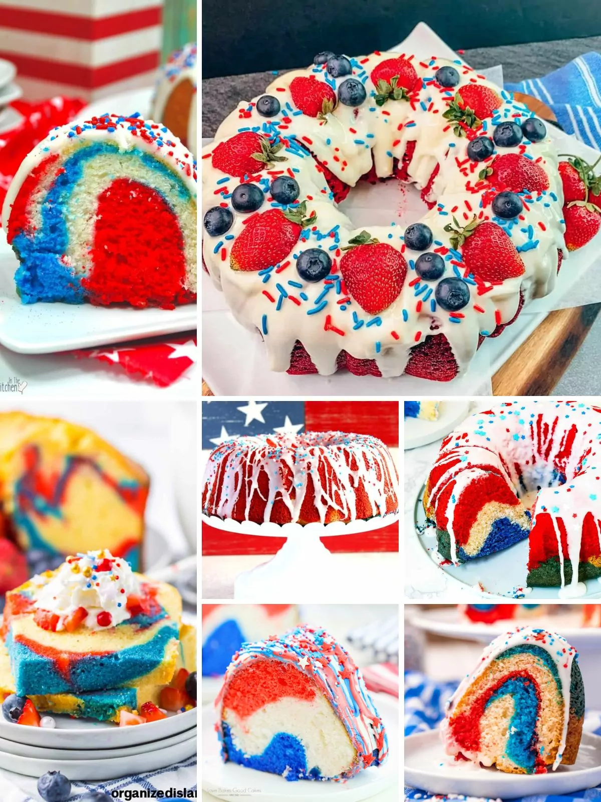 Red, White and Blue Bundt Cake Recipes