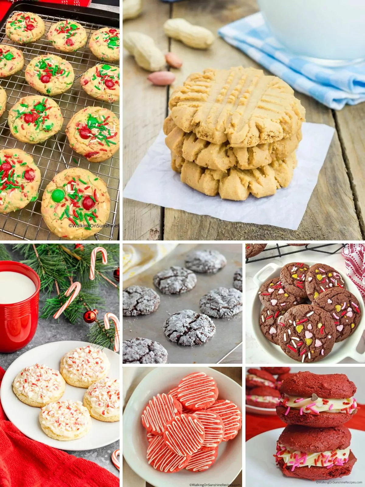 a collection of cake mix cookies.