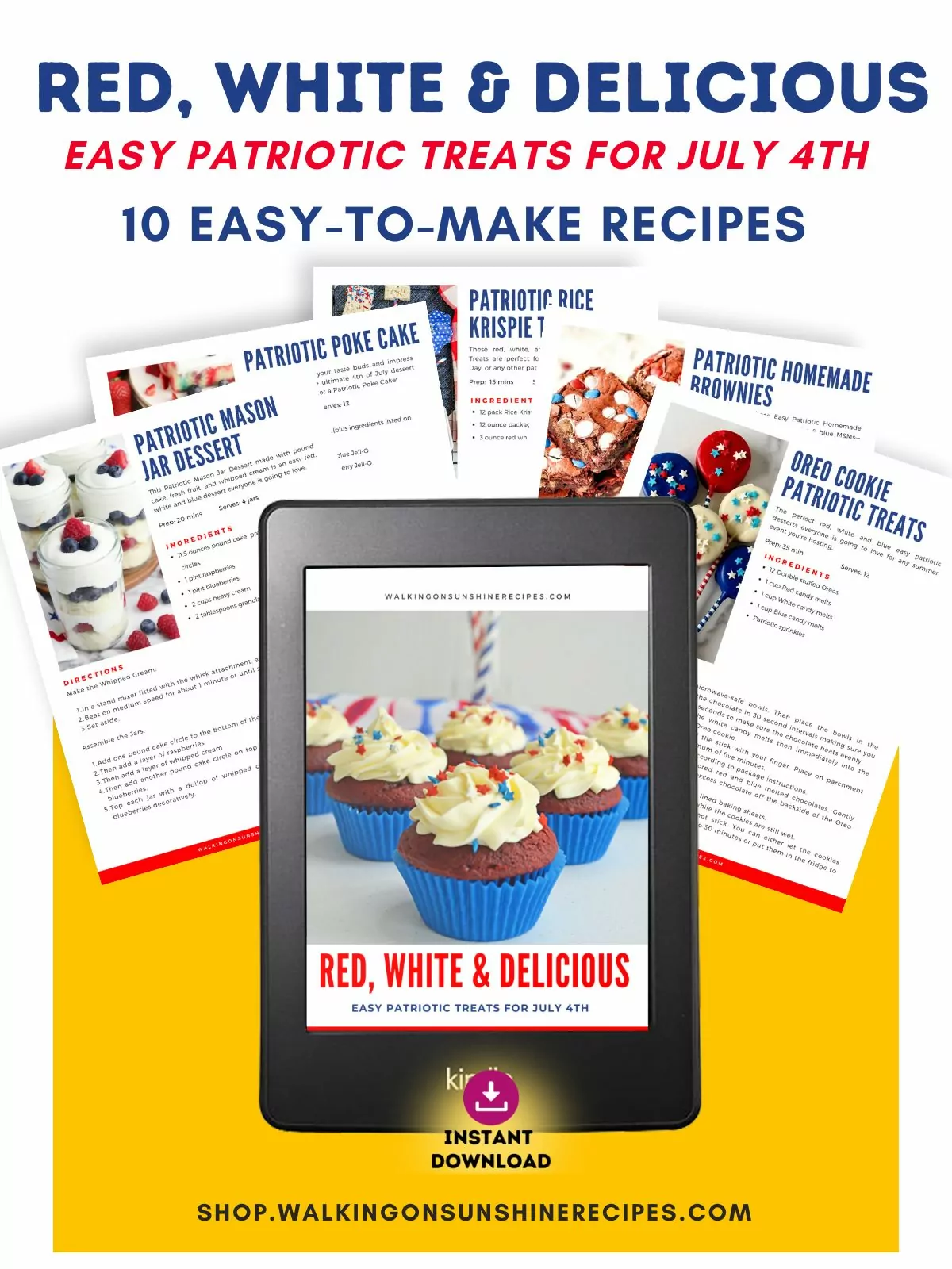 promo for red, white and delicious Kindle ebook.
