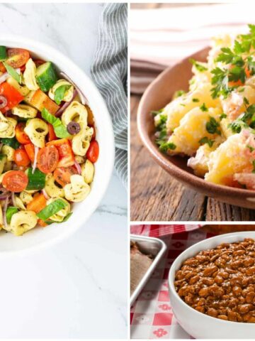 3 different side dishes for patriotic barbecues.