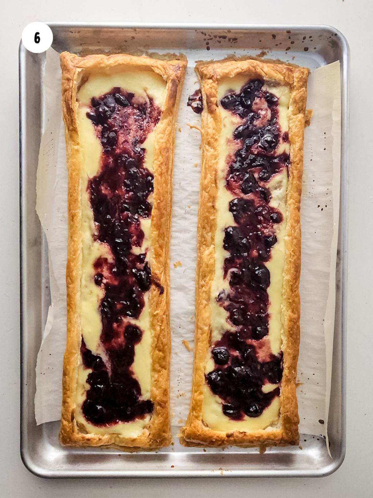 Baked blueberry danish.