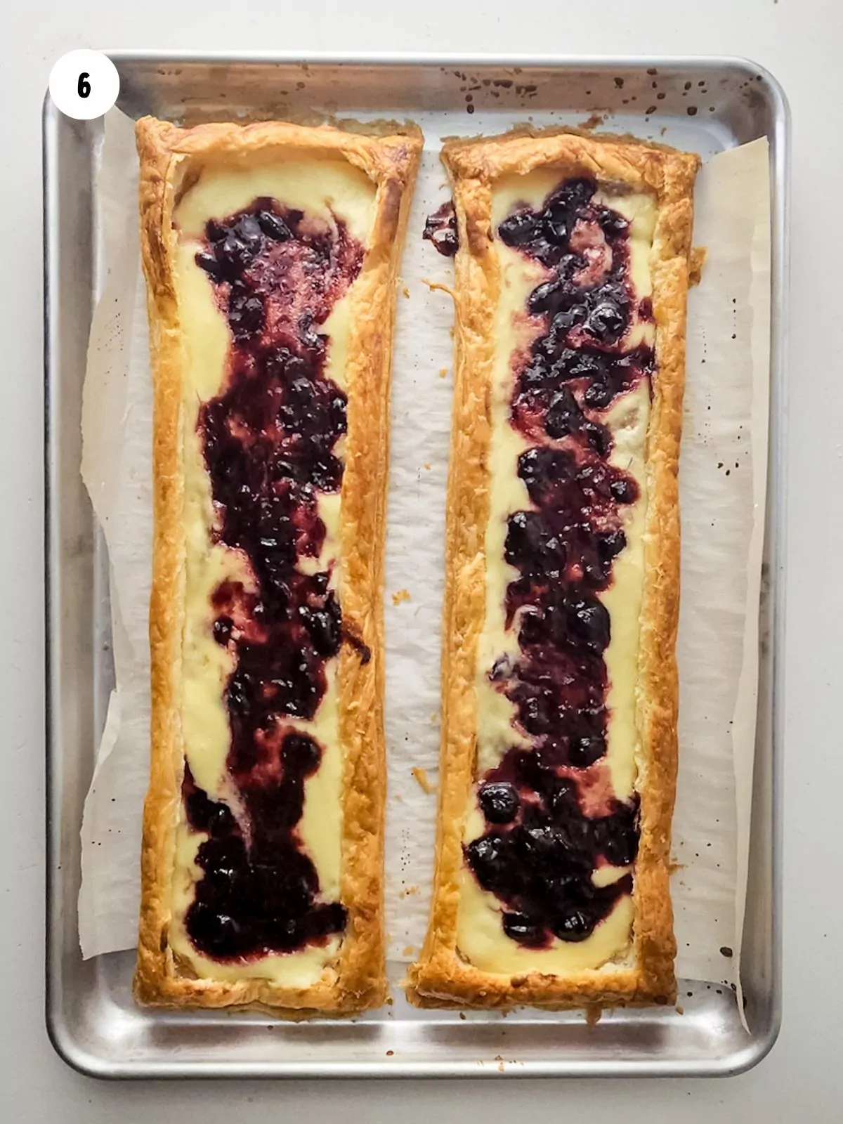 Baked blueberry danish.