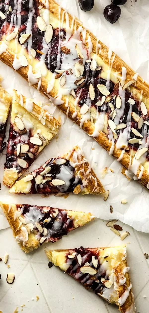 Blueberry Danish with Puff Pastry Pin