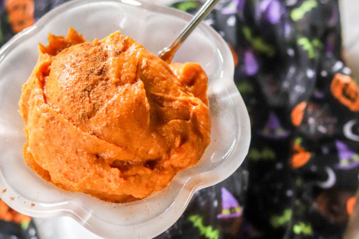 a bowl of Butterscotch Pumpkin Pudding