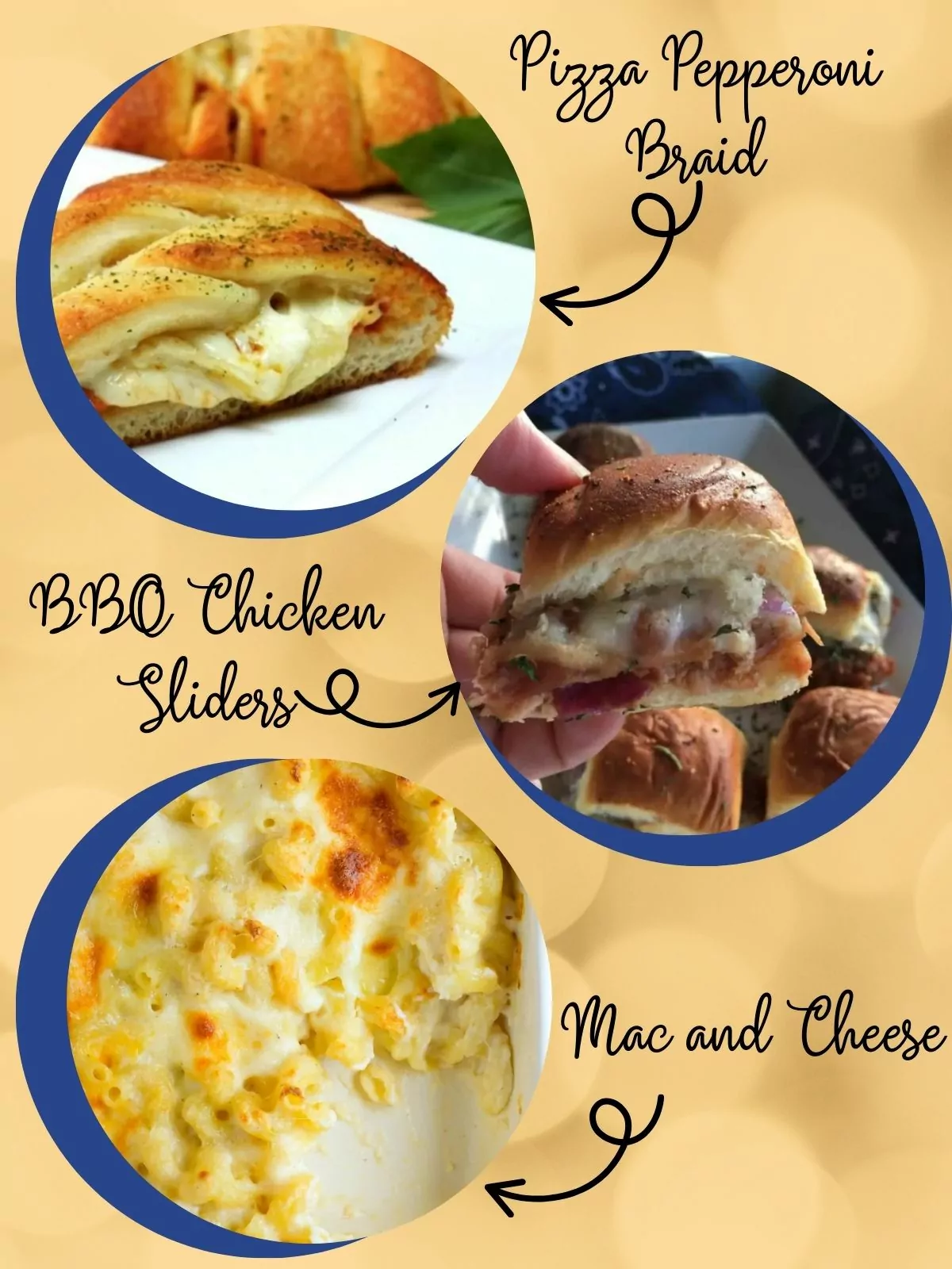 3 recipes graphic for weekly dinner plan July week 3.