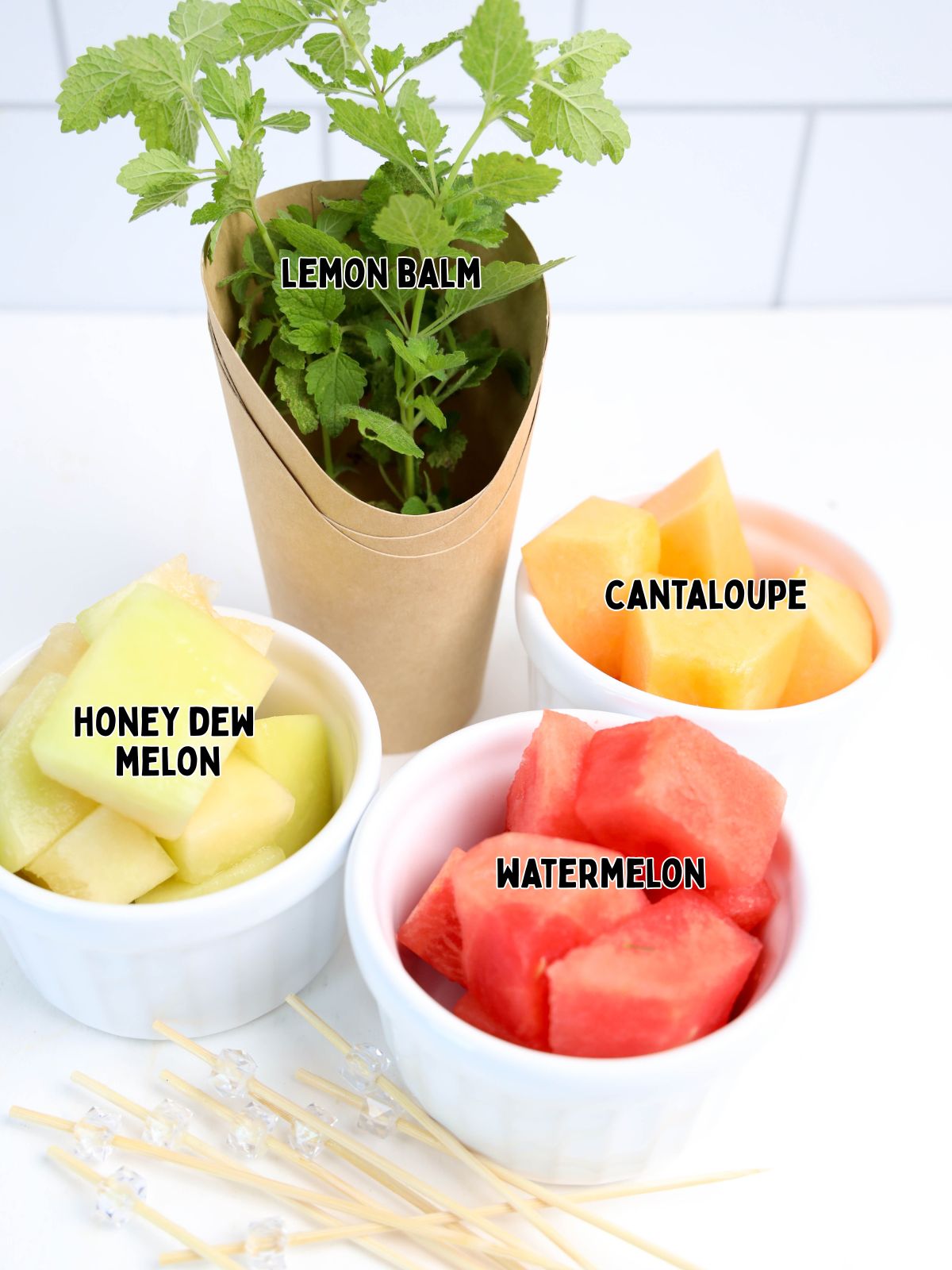Ingredients for Fruit Charcuterie Cups.