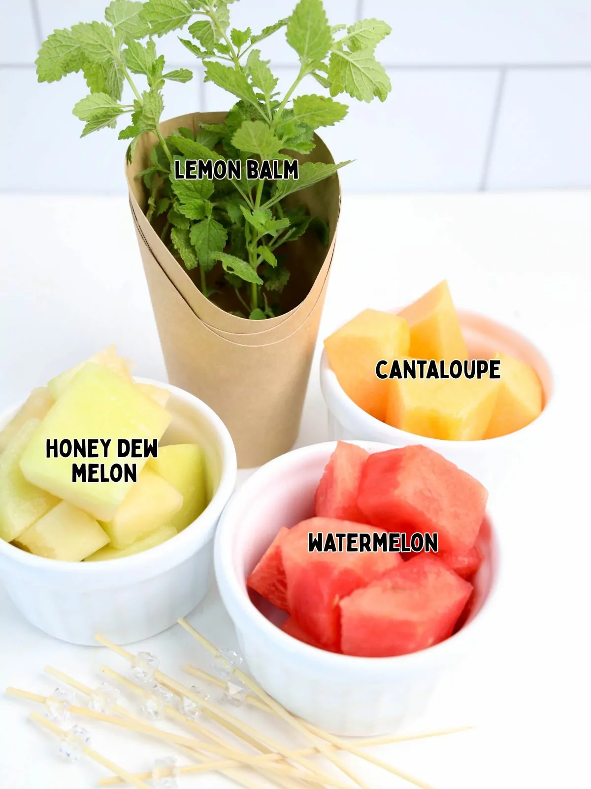 Ingredients for Fruit Charcuterie Cups.