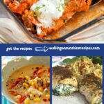 weekly dinner plan week 5 collage photo of 4 dinner recipes.