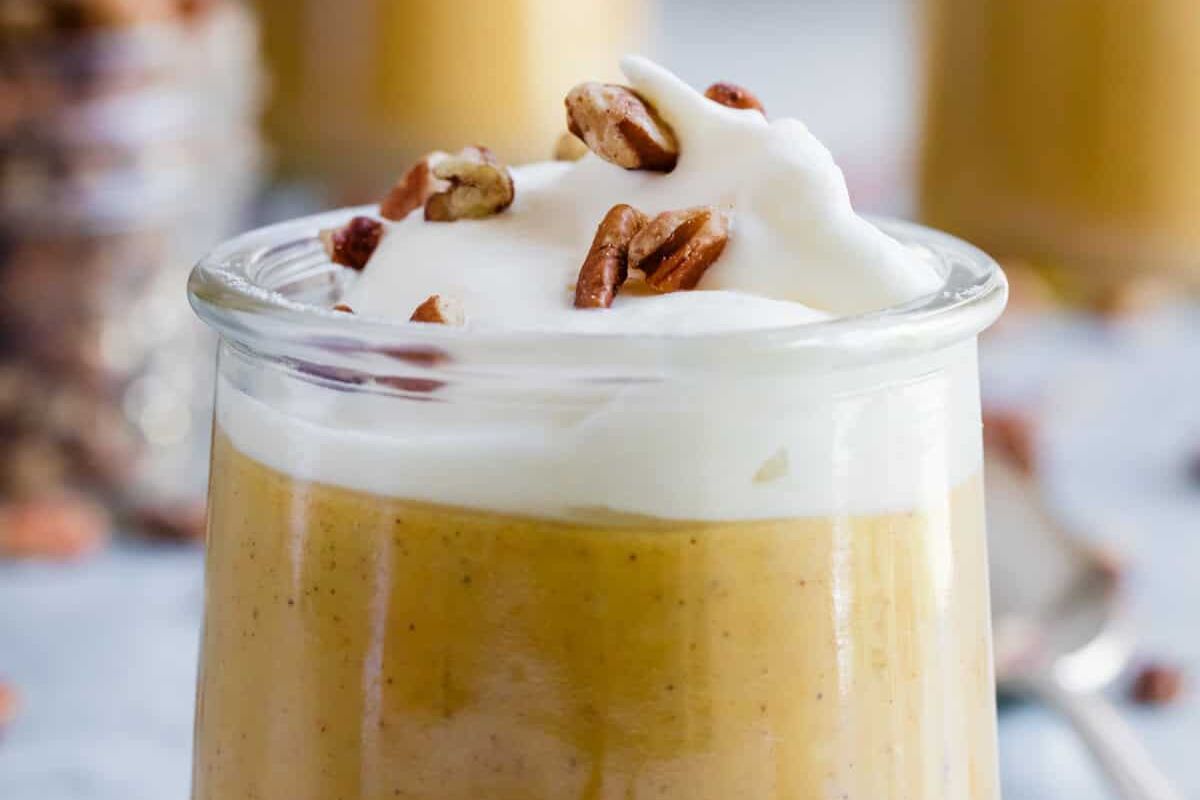 a mug of Pumpkin Pie Pudding