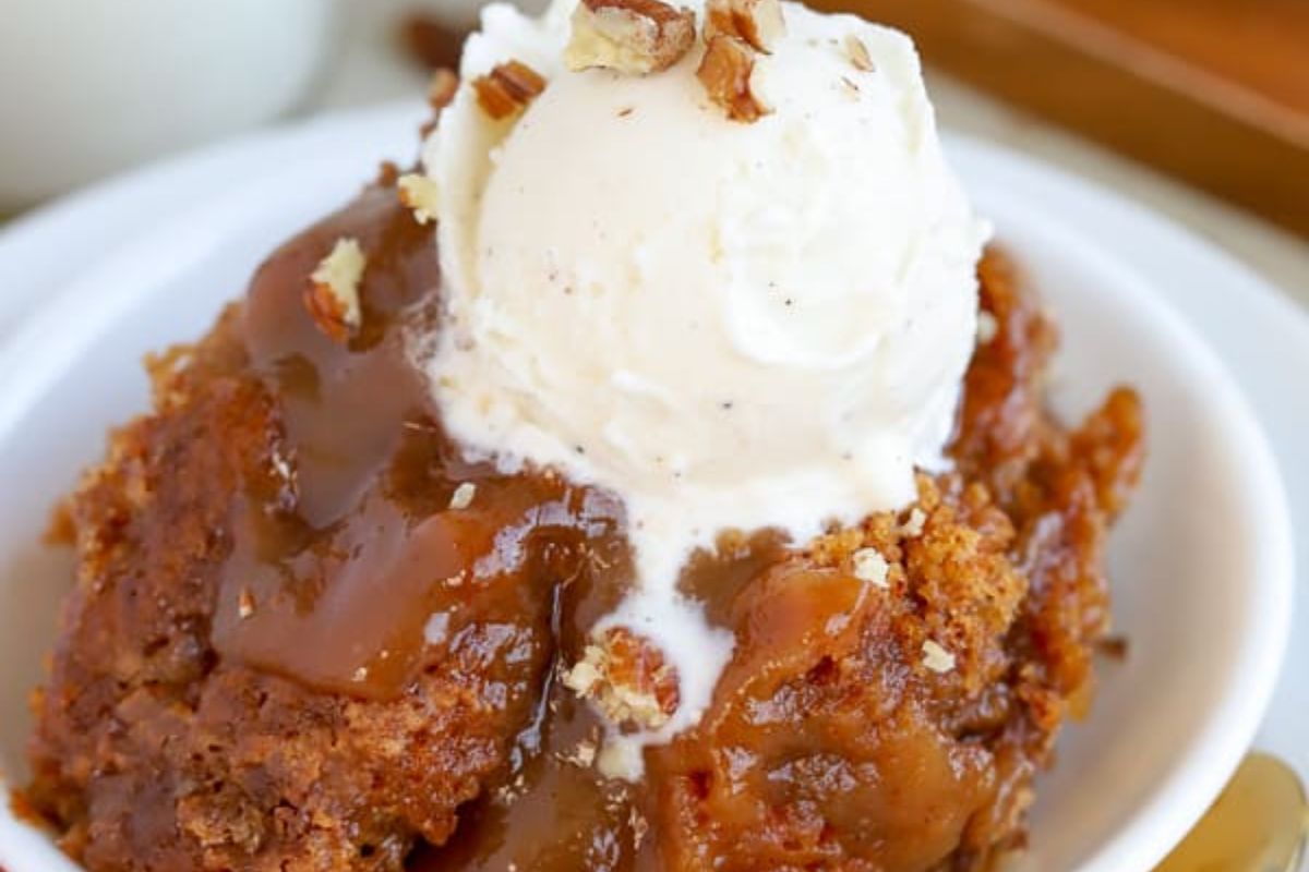 bowl of Pumpkin Pudding Cake