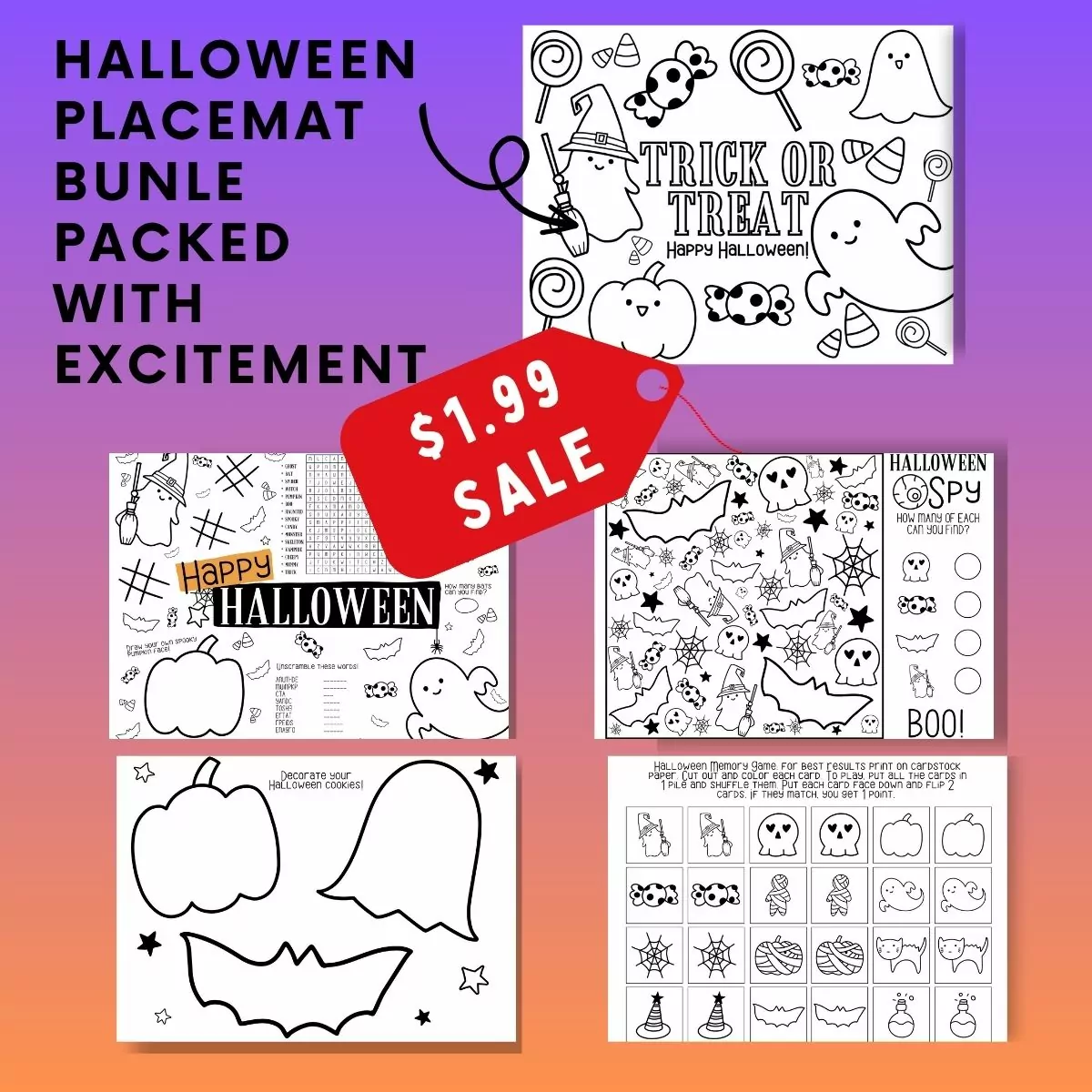 Halloween placemats.