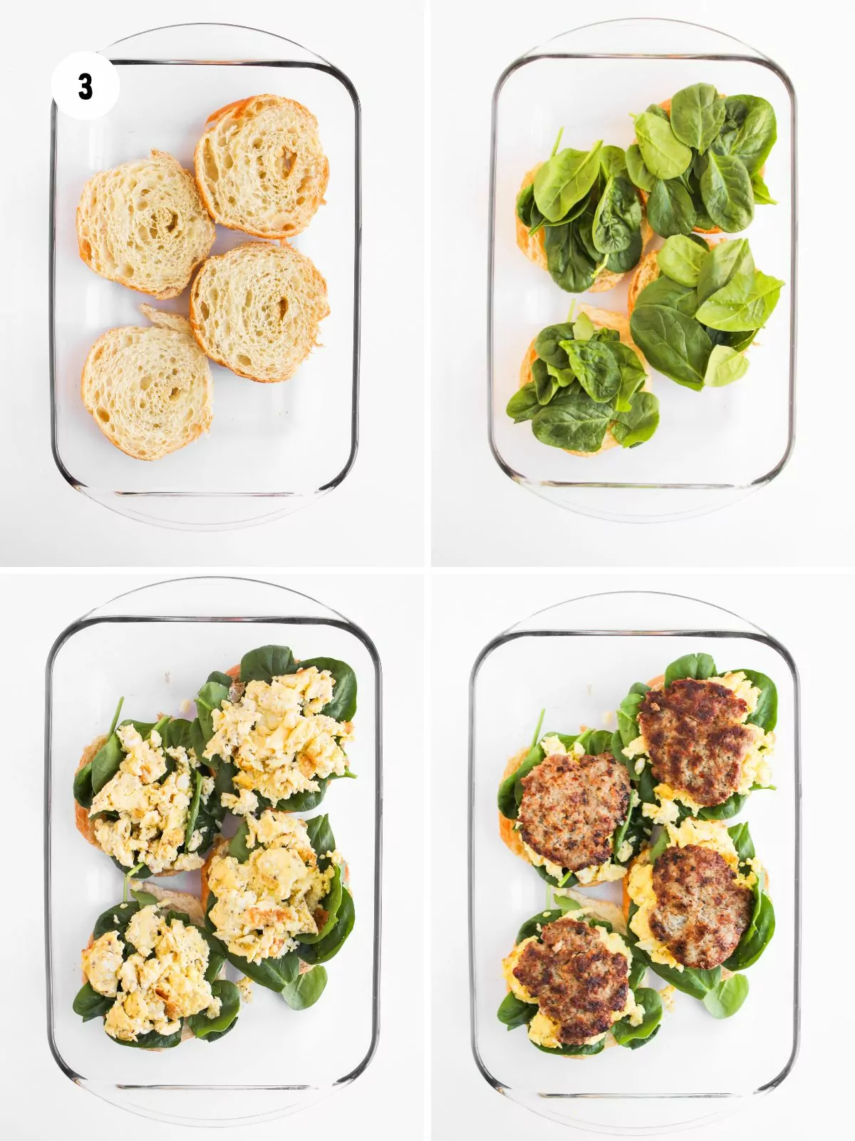 steps to assemble sandwiches.