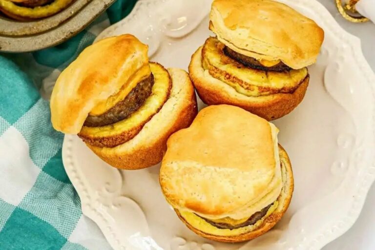 Breakfast Biscuits with Sausage and Eggs